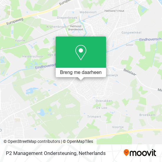 P2 Management Ondersteuning kaart