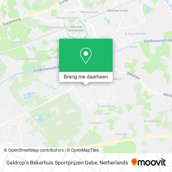 Geldrop's Bekerhuis Sportprijzen Gebe kaart