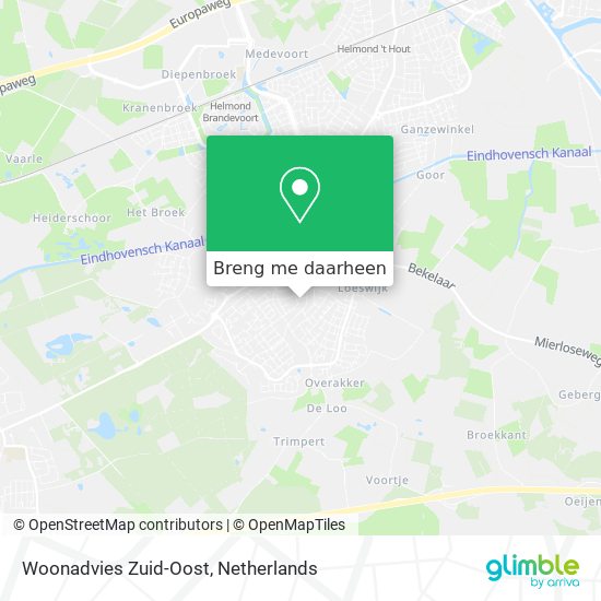 Woonadvies Zuid-Oost kaart