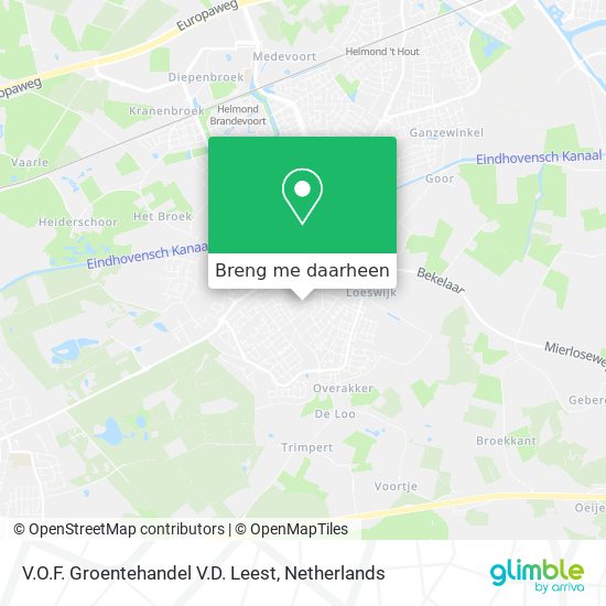 V.O.F. Groentehandel V.D. Leest kaart