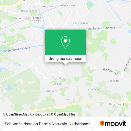 Schoonheidssalon Derma Naturale kaart