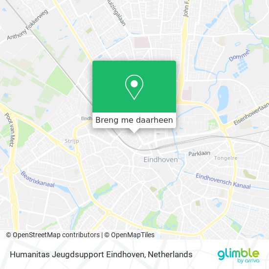 Humanitas Jeugdsupport Eindhoven kaart