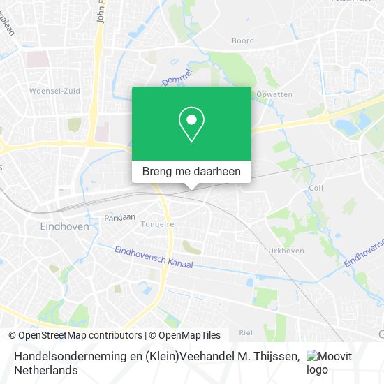 Handelsonderneming en (Klein)Veehandel M. Thijssen kaart