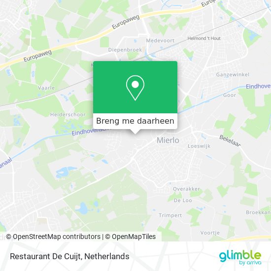 Restaurant De Cuijt kaart