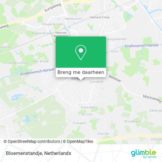 Bloemenstandje kaart