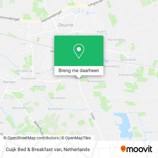 Cuijk Bed & Breakfast van kaart