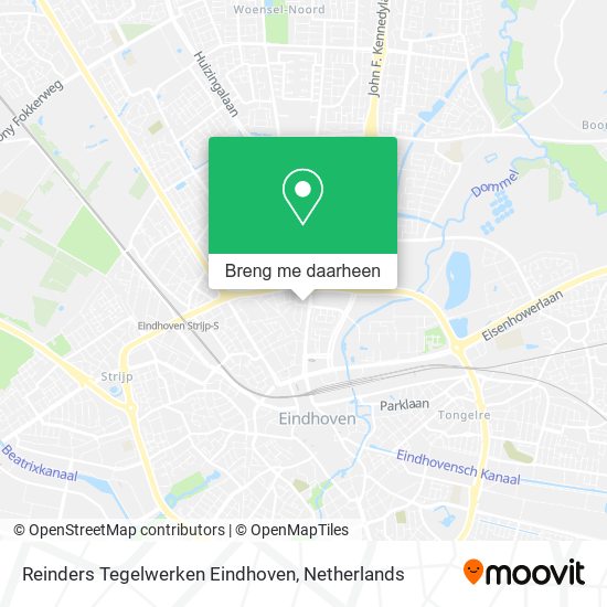 Reinders Tegelwerken Eindhoven kaart