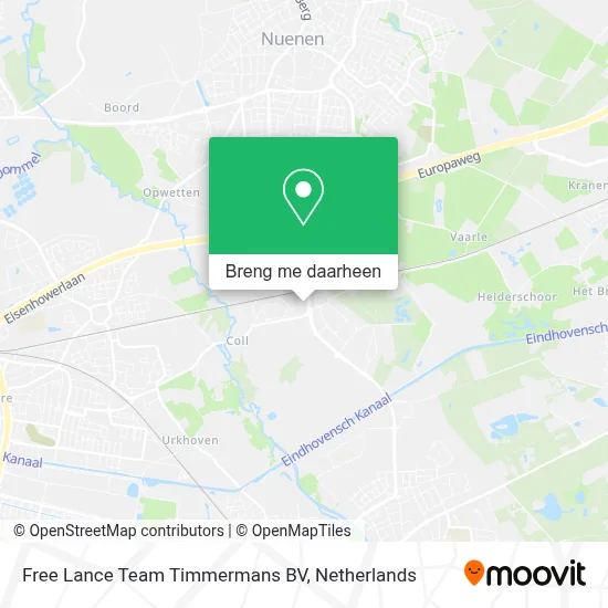 Free Lance Team Timmermans BV kaart