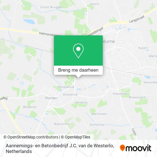 Aannemings- en Betonbedrijf J.C. van de Westerlo kaart