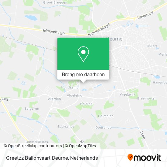 Greetzz Ballonvaart Deurne kaart