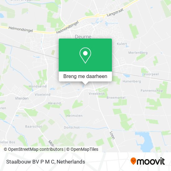 Staalbouw BV P M C kaart