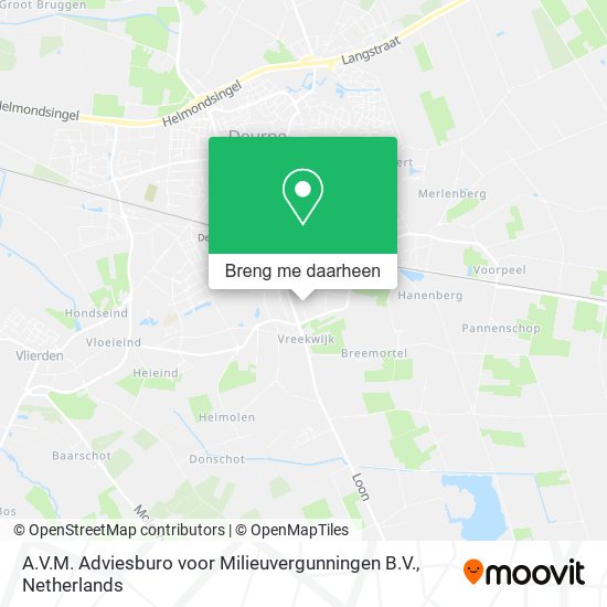 A.V.M. Adviesburo voor Milieuvergunningen B.V. kaart