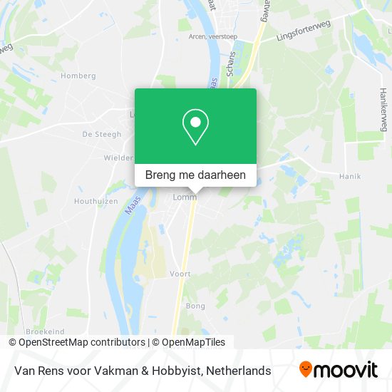 Van Rens voor Vakman & Hobbyist kaart