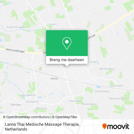 Lanna Thai Medische Massage Therapie kaart