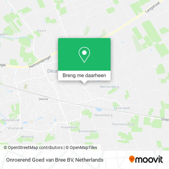 Onroerend Goed van Bree BV kaart