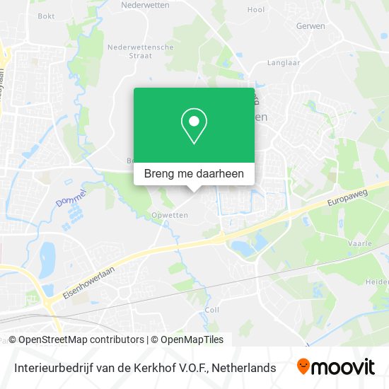 Interieurbedrijf van de Kerkhof V.O.F. kaart