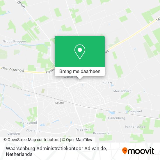 Waarsenburg Administratiekantoor Ad van de kaart