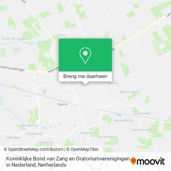 Koninklijke Bond van Zang en Oratoriumverenigingen in Nederland kaart