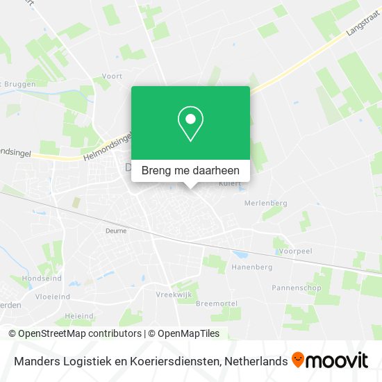 Manders Logistiek en Koeriersdiensten kaart