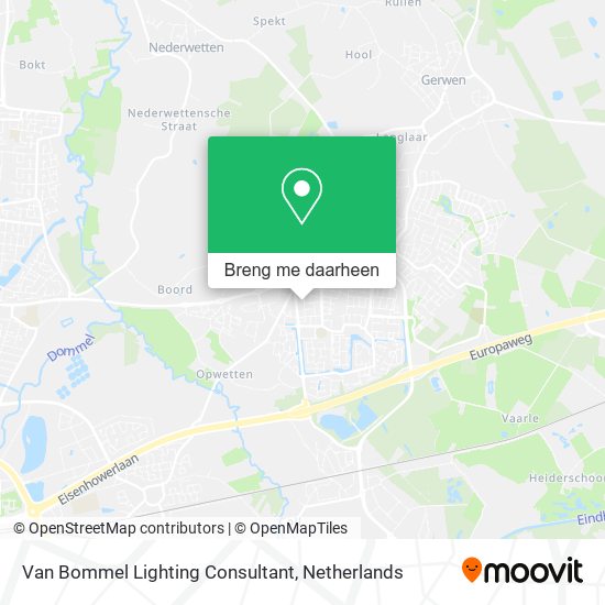 Van Bommel Lighting Consultant kaart