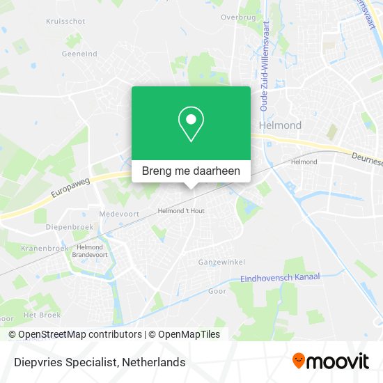 Diepvries Specialist kaart