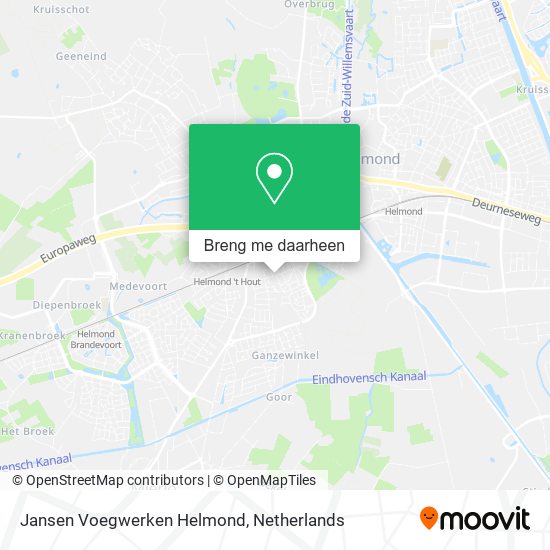 Jansen Voegwerken Helmond kaart