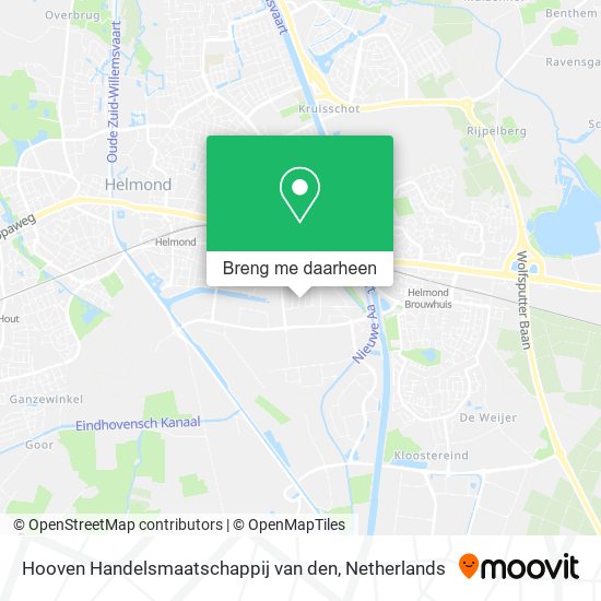 Hooven Handelsmaatschappij van den kaart