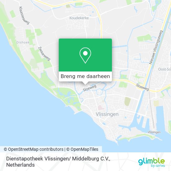Dienstapotheek Vlissingen/ Middelburg C.V. kaart