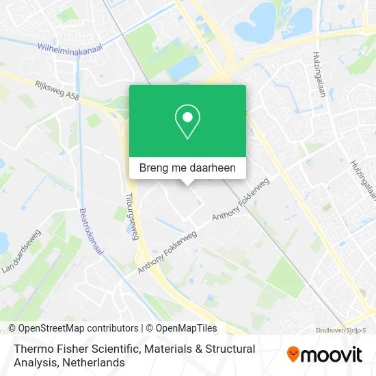 Thermo Fisher Scientific, Materials & Structural Analysis kaart