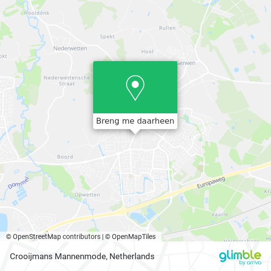 Crooijmans Mannenmode kaart