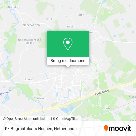 Rk Begraafplaats Nuenen kaart