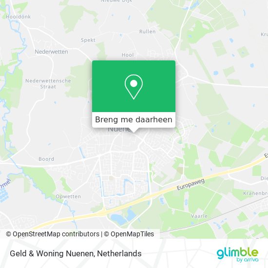 Geld & Woning Nuenen kaart