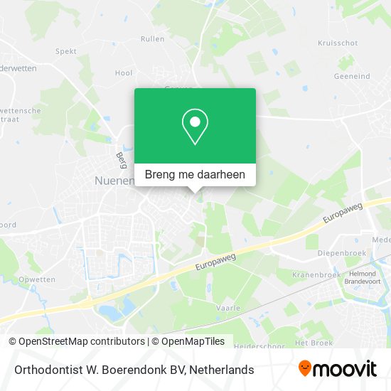 Orthodontist W. Boerendonk BV kaart