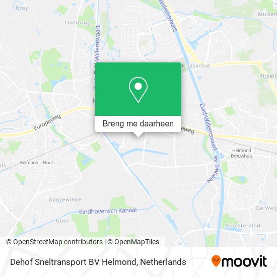 Dehof Sneltransport BV Helmond kaart