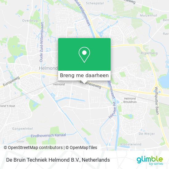 De Bruin Techniek Helmond B.V. kaart