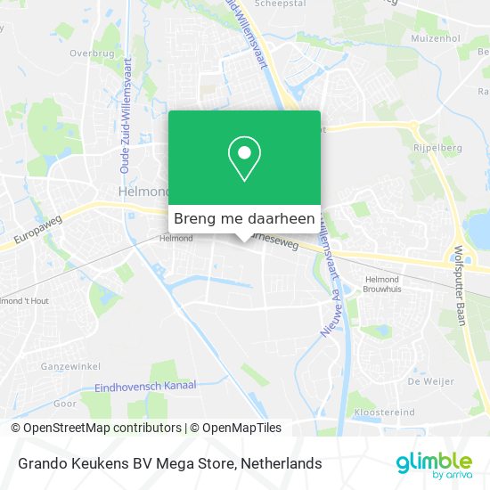 Grando Keukens BV Mega Store kaart