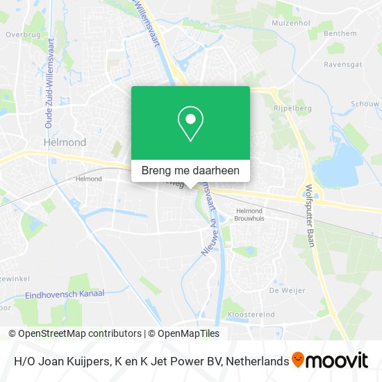 H / O Joan Kuijpers, K en K Jet Power BV kaart