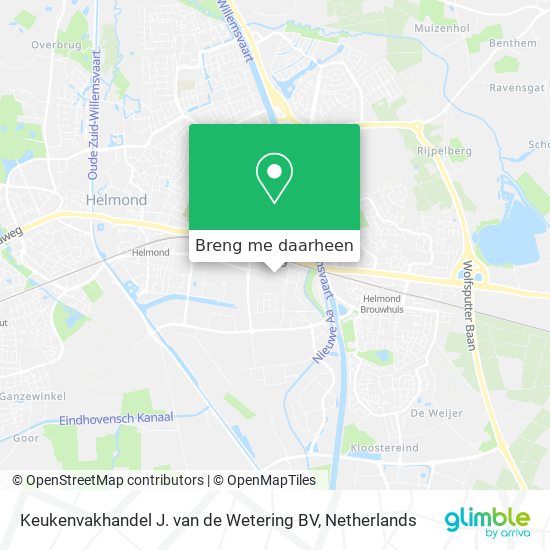 Keukenvakhandel J. van de Wetering BV kaart