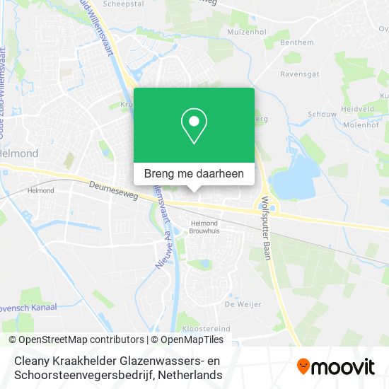 Cleany Kraakhelder Glazenwassers- en Schoorsteenvegersbedrijf kaart