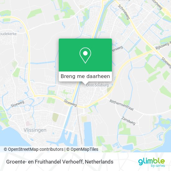 Groente- en Fruithandel Verhoeff kaart