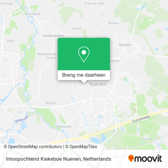 Inloopochtend Kiekeboe Nuenen kaart