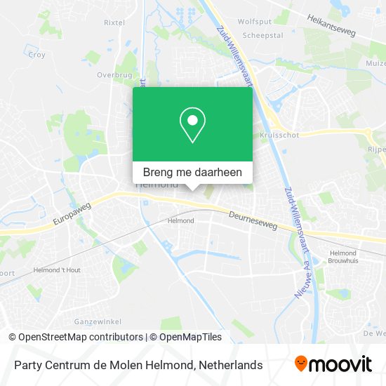 Party Centrum de Molen Helmond kaart