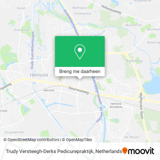 Trudy Versteegh-Derks Pedicurepraktijk kaart