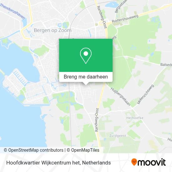 Hoofdkwartier Wijkcentrum het kaart