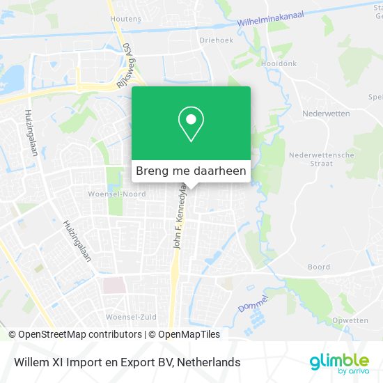 Willem XI Import en Export BV kaart