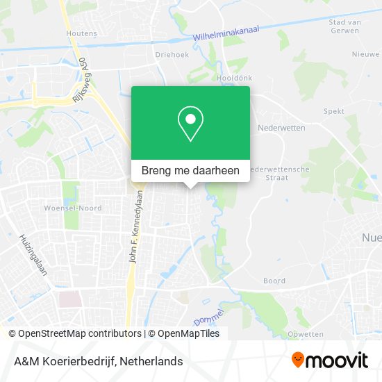 A&M Koerierbedrijf kaart