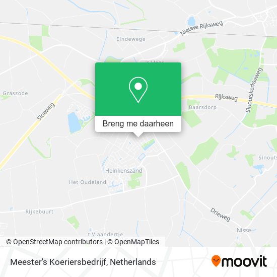 Meester's Koeriersbedrijf kaart