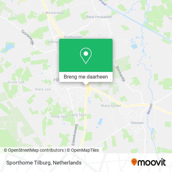 Sporthome Tilburg kaart