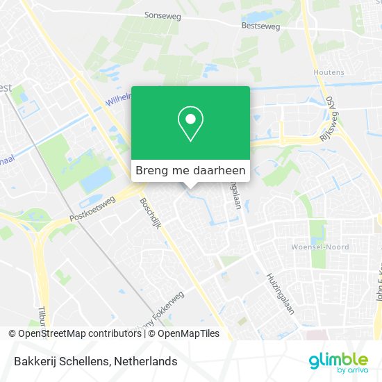 Bakkerij Schellens kaart