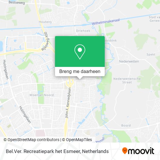 Bel.Ver. Recreatiepark het Esmeer kaart